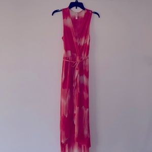 Sweet Pea, size medium, orange with off white coloring throughout, long sundress